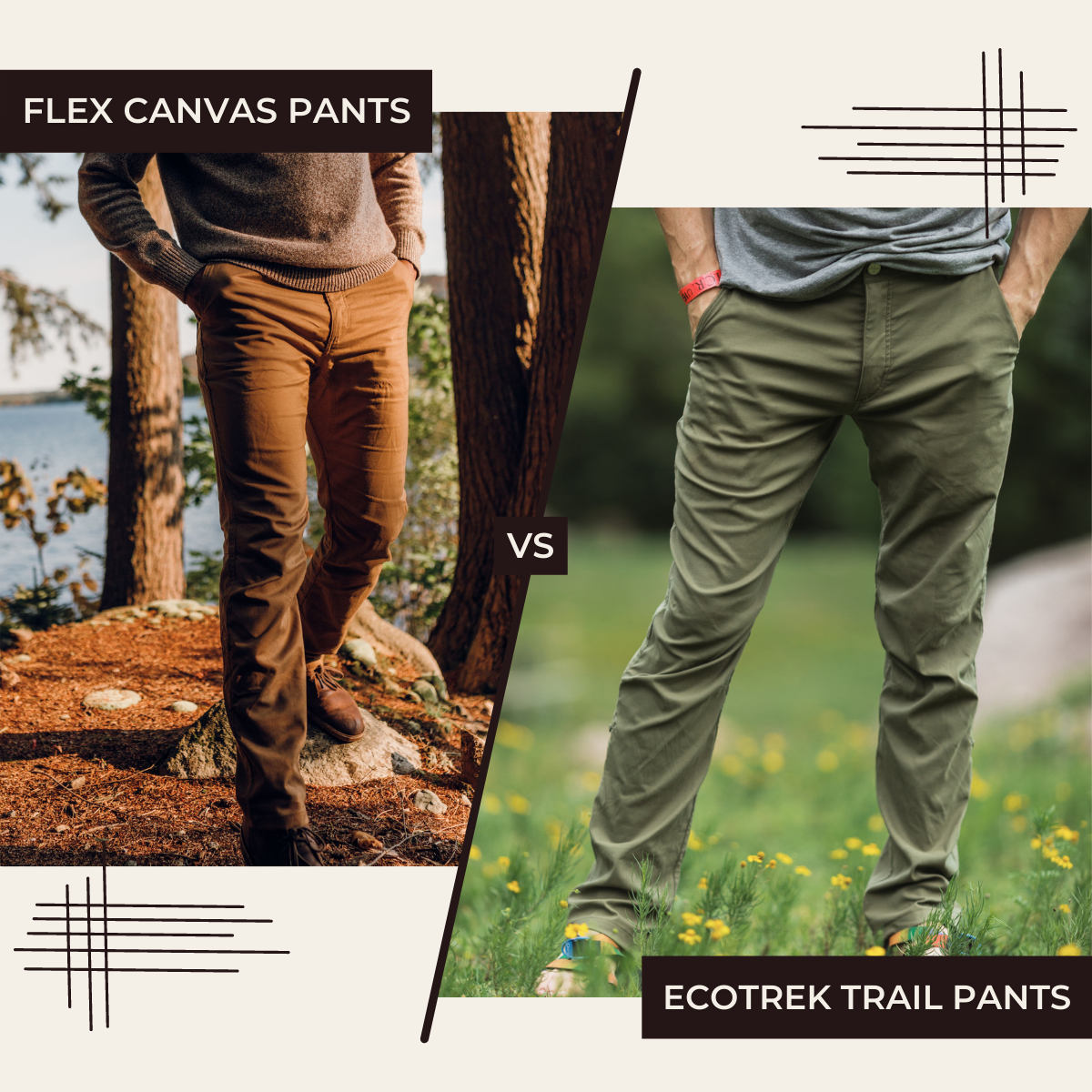 Flex Canvas Pants vs. EcoTrek Trail Pants – LIVSN
