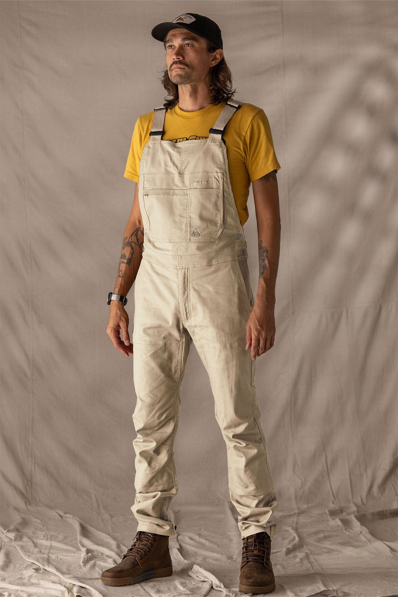 LIVSN Bottoms Birch / 28 / 30 Flex Canvas Overalls