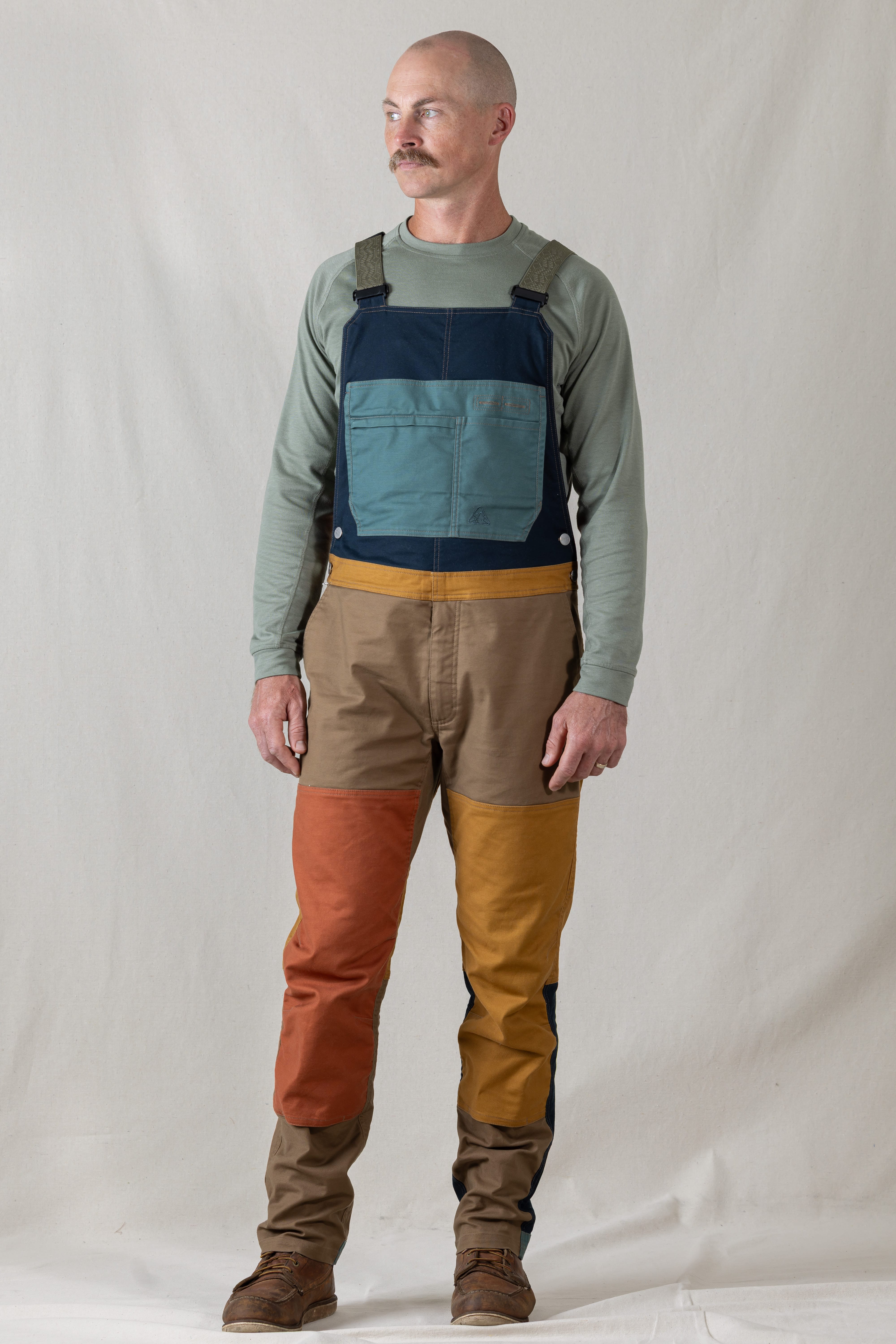 LIVSN Bottoms Flex Canvas Overalls