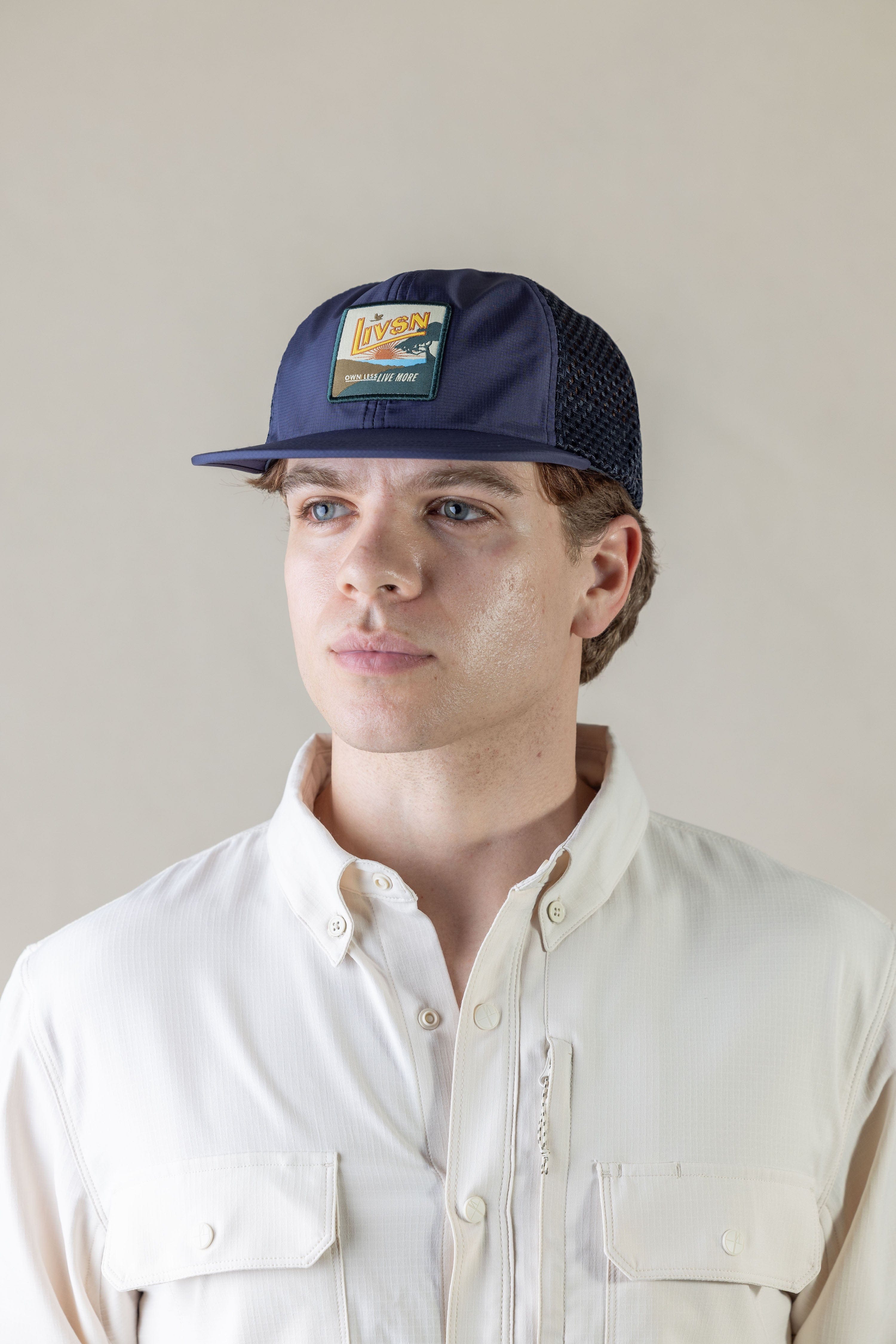 LIVSN Hats Navy Mesh Hat