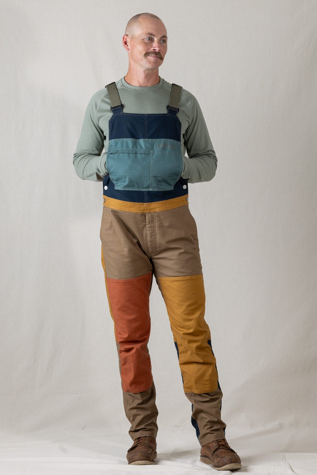 LIVSN Bottoms Color Block / 28 / 30 Flex Canvas Overalls