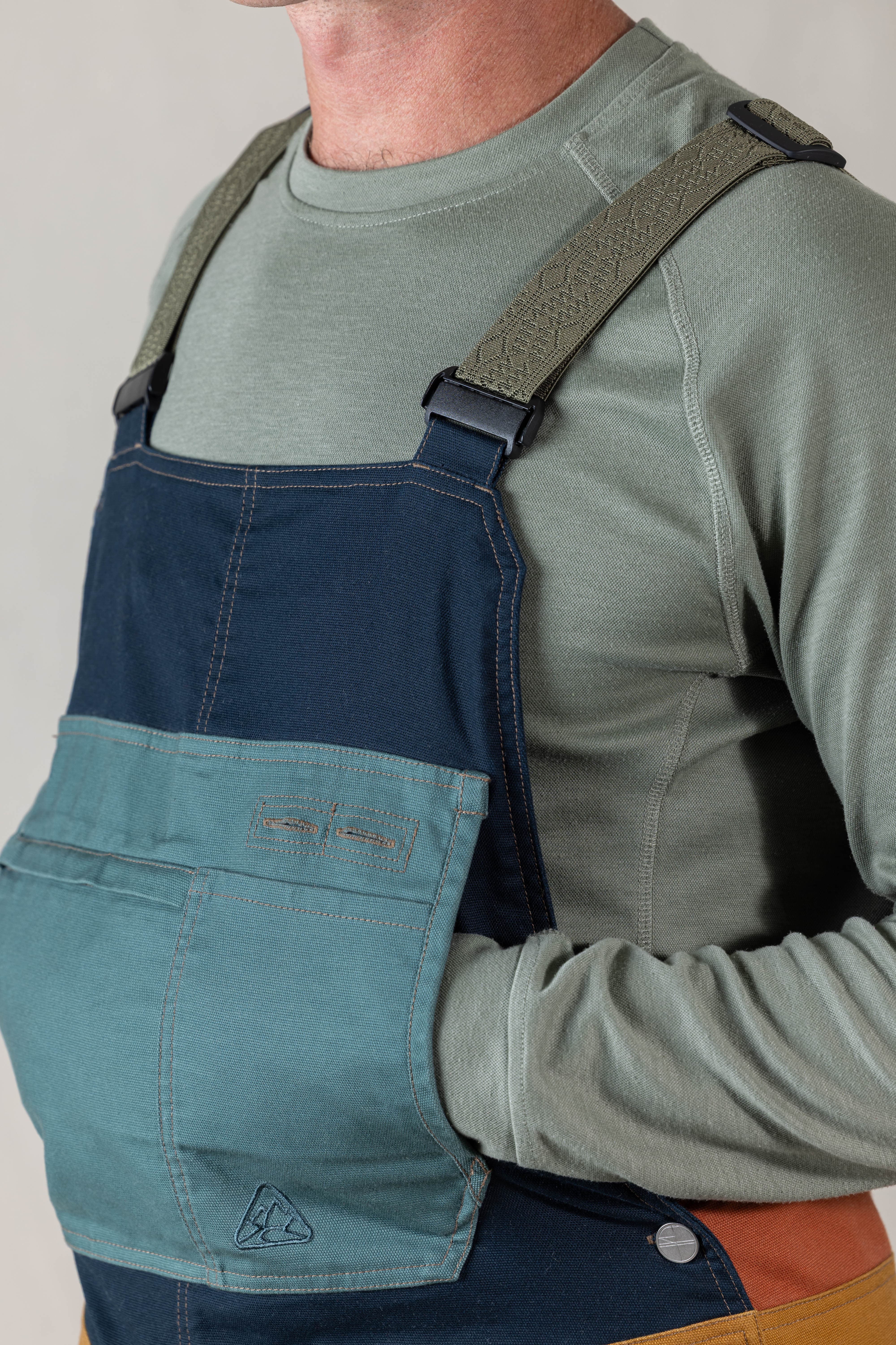LIVSN Bottoms Flex Canvas Overalls