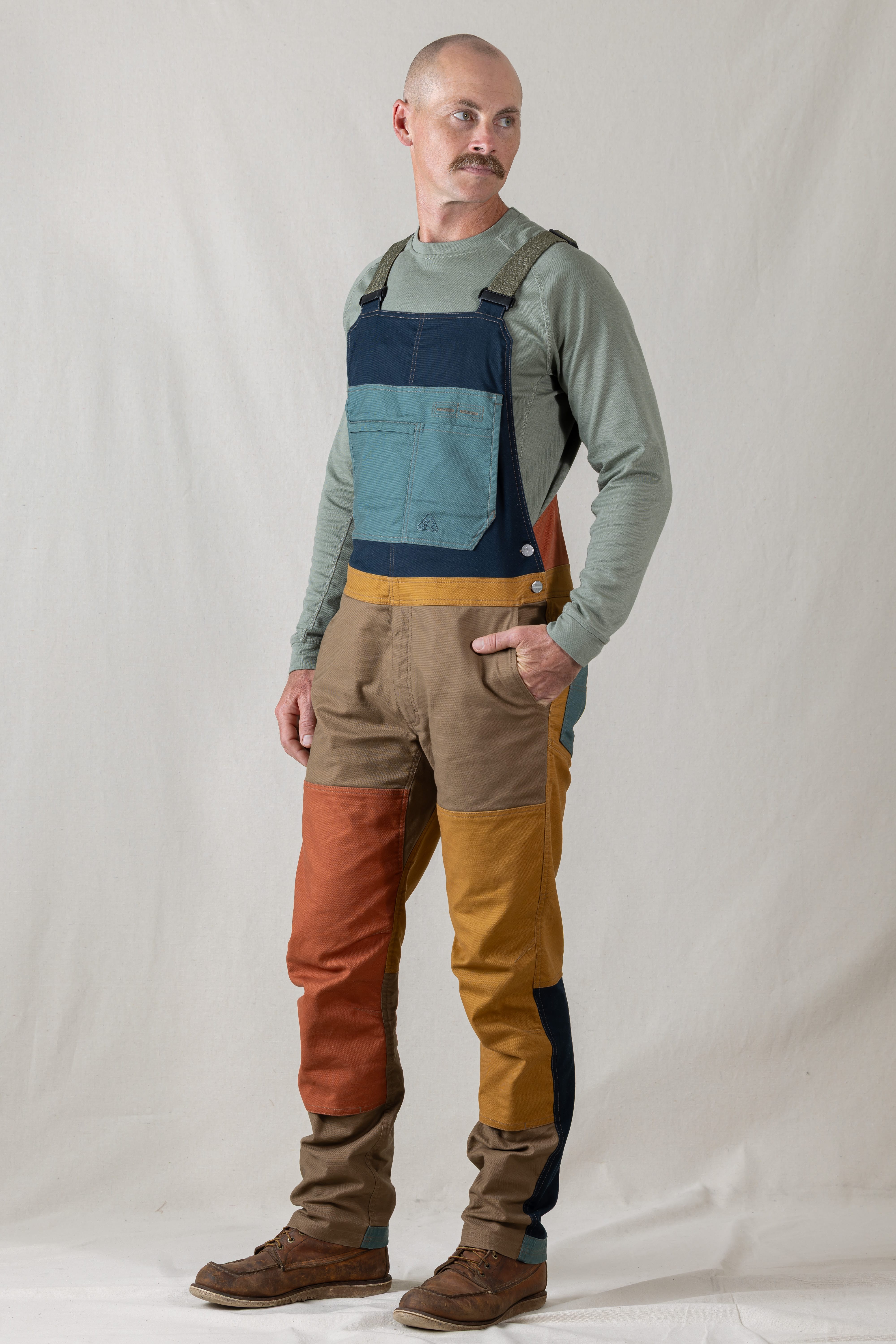 LIVSN Bottoms Flex Canvas Overalls