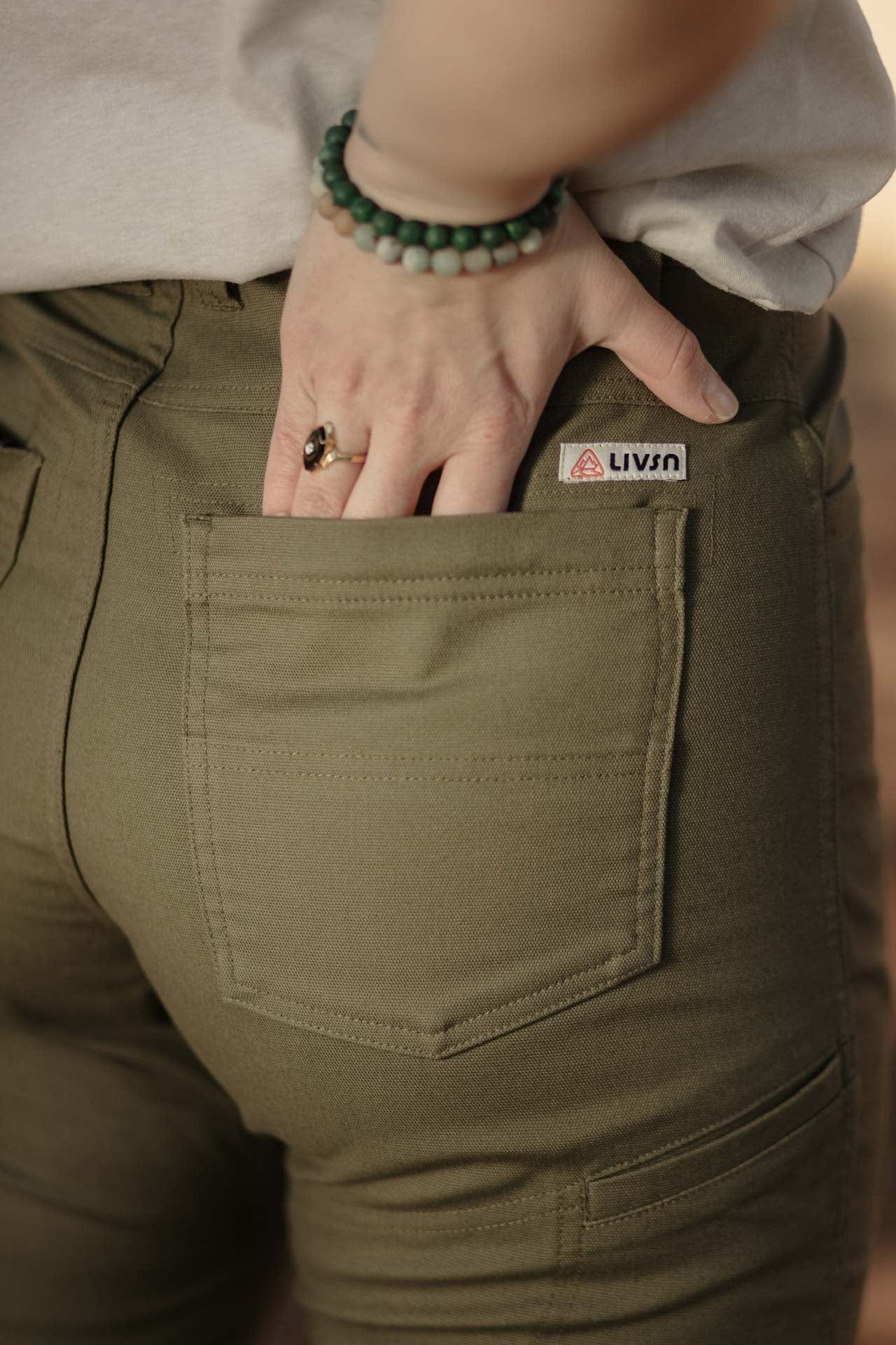LIVSN Women's Flex Canvas Pants